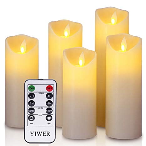 RY King Battery Operated Flameless Candles 4" 5" 6" 7" 8" 9" Set of 9 Real Wa... RY King Battery Operated Flameless Candles 4" 5" 6" 7" 8" 9" Set of 9 Real Wa...